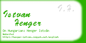 istvan henger business card
